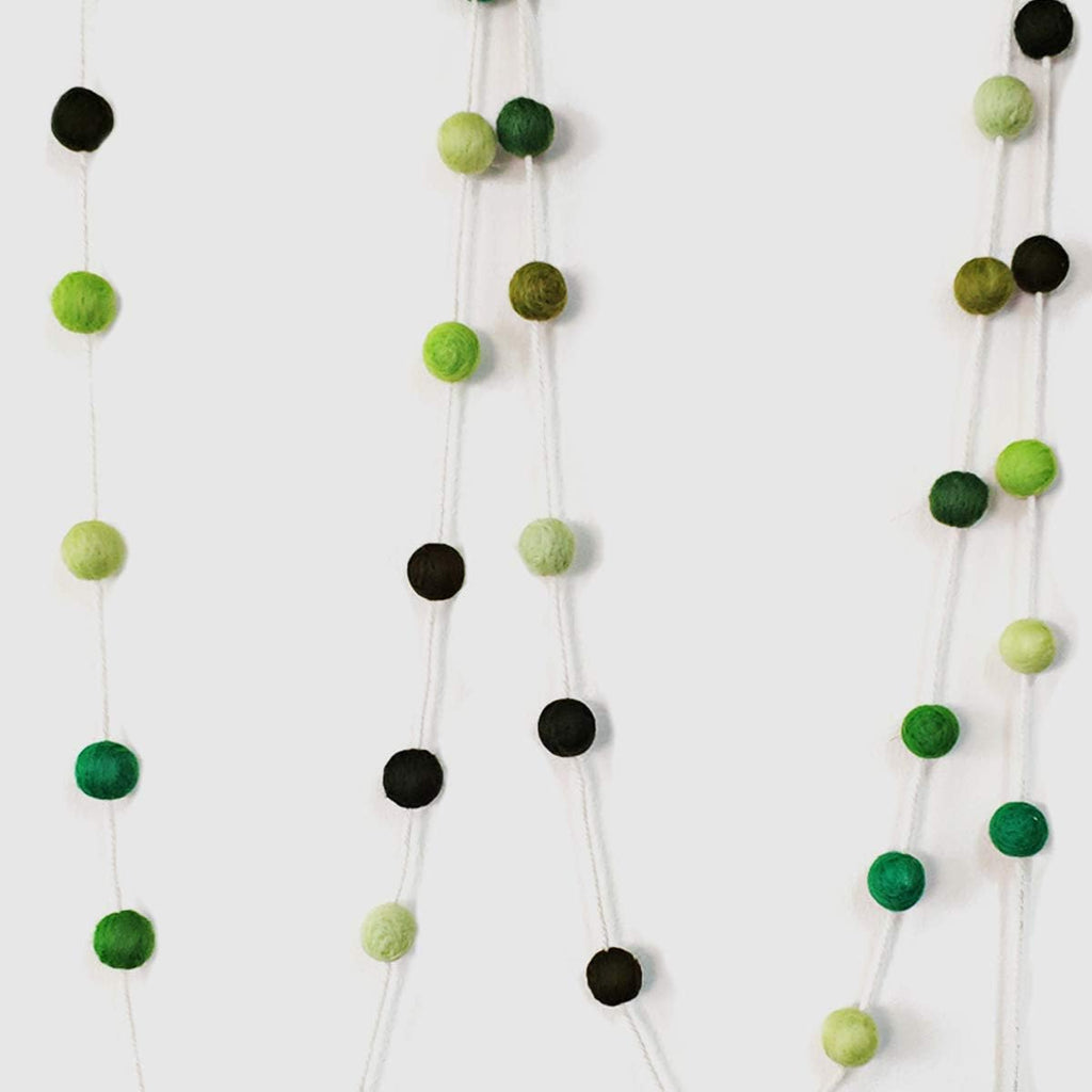 Felt Ball Garland Misscrafts 9.8 Feet 100% Wool Roving Pom Pom Garland 20mm Colorful for Baby Shower Grand Opening Party Festivals Room Decorations