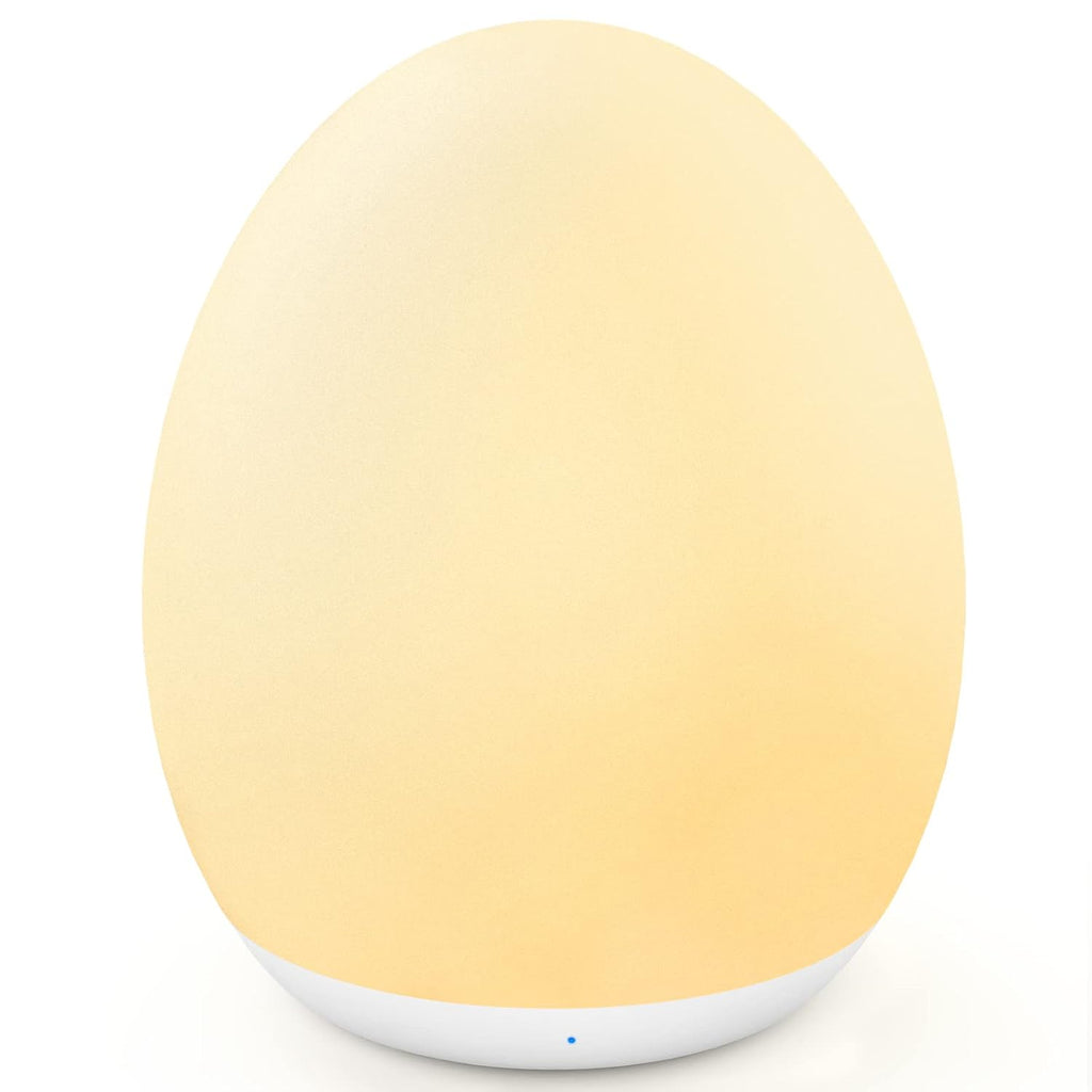 MediAcous Night Light for Kids Baby, Egg Light for Nursery, 7 Colors Changing & Stepless Dimming, Soft Silicone Touch Night Lamp with 1 Hour Timer, Rechargeable Nursery Night for Breastfeeding