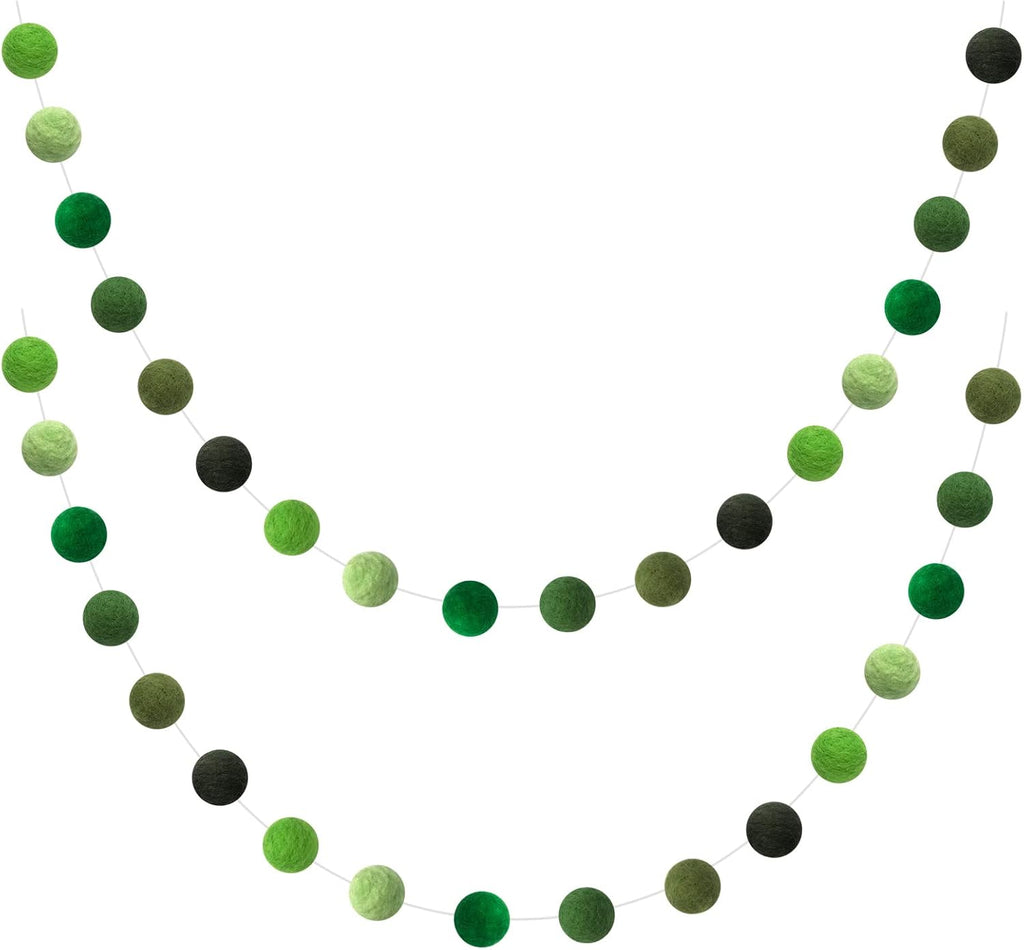 Felt Ball Garland Misscrafts 9.8 Feet 100% Wool Roving Pom Pom Garland 20mm Colorful for Baby Shower Grand Opening Party Festivals Room Decorations