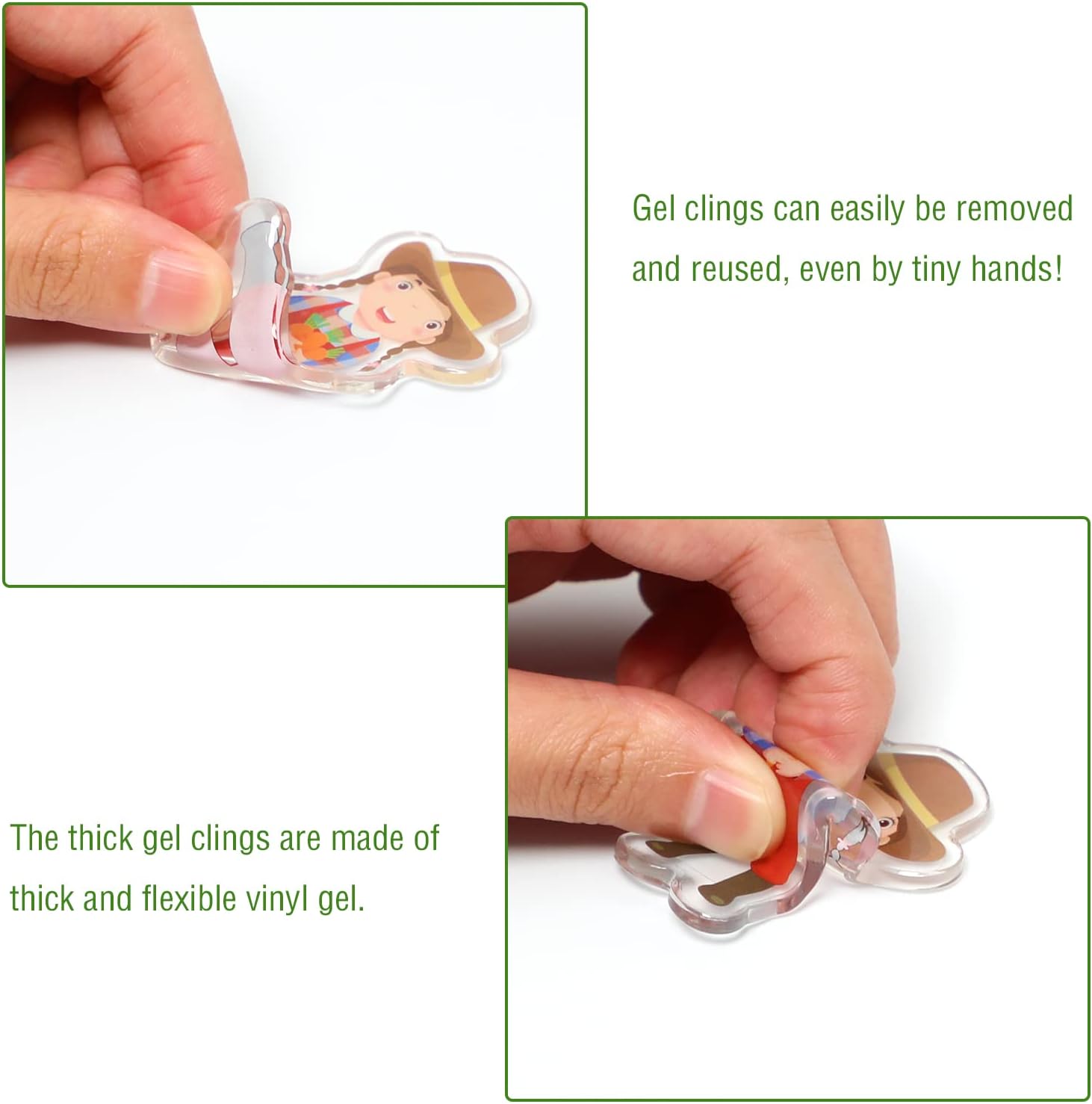 Farm Animals Window Cling Window Thick Gel Clings Decals Stickers for Kids Toddlers and Adults Home Airplane Classroom Nursery Farm Party Supplies Decorations Removable and Reusable 23 PCS