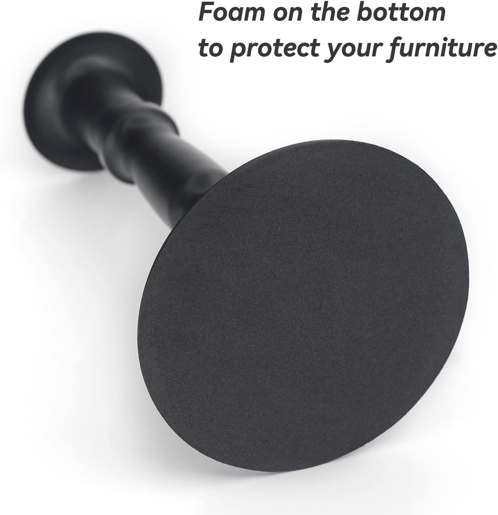 Matte Black Skinny Taper Candle Holder - Iron Slim Candle Stand for 7/8" Candles, Elegant Table Centerpiece for Home Decor and Farmhouse Table - 7"