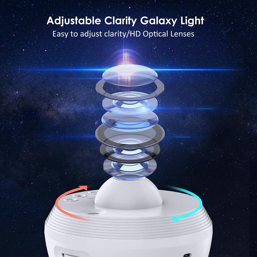 Elec3 Planetarium Star Projector, Meteor Galaxy Projector for Bedroom with 12 Slides Discs, Multicolor Light Effects, Nebula Projector Lamp Starry Sky Night Light Projector for Kids Teens Adults