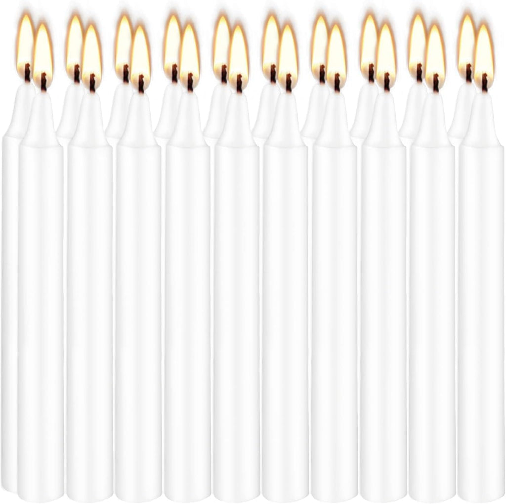 White Candles Set of 40, 4" White Spell & Chime Candles, Unscented Mini Taper Candle for Witchcraft, Wiccan Altar, Magic Tools, Rituals, Prayer, Meditation and Christmas Party Decoration