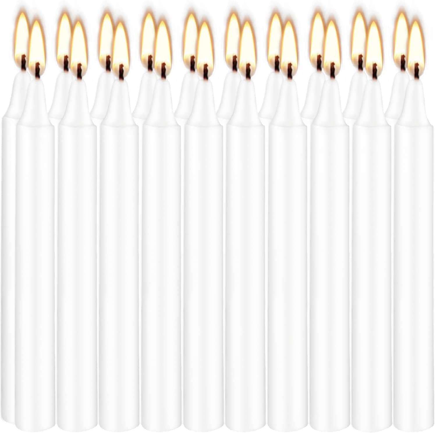 White Candles Set of 40, 4" White Spell & Chime Candles, Unscented Mini Taper Candle for Witchcraft, Wiccan Altar, Magic Tools, Rituals, Prayer, Meditation and Christmas Party Decoration