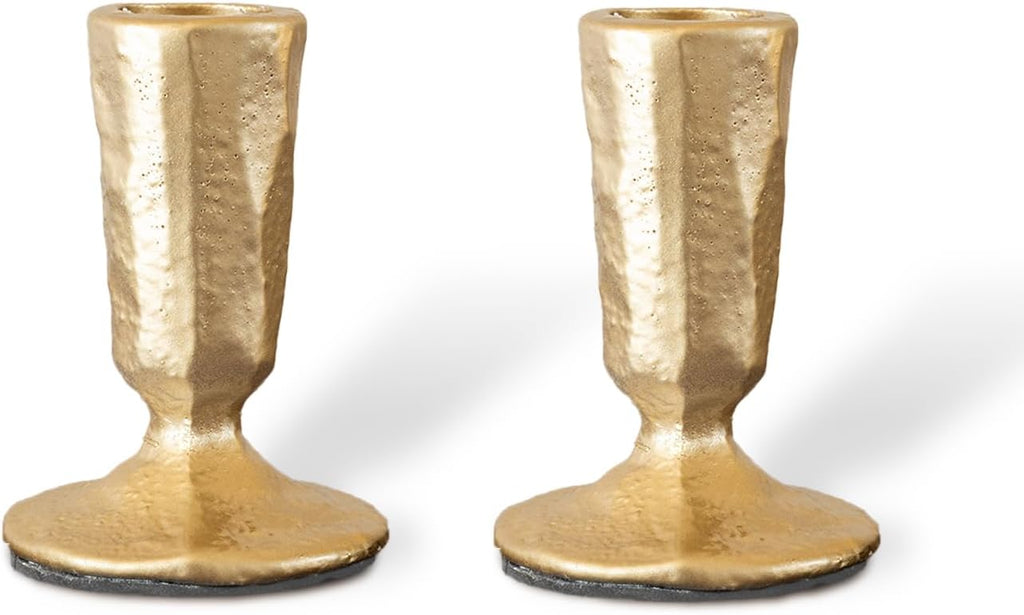 Candle Sticks Holder Decor, Set of 2 Vintage Gold Candle Holders, Modern Decorative Tapered Candlestick Holders Centerpiece for Dining Table Centerpiece, Wedding, Party Decor