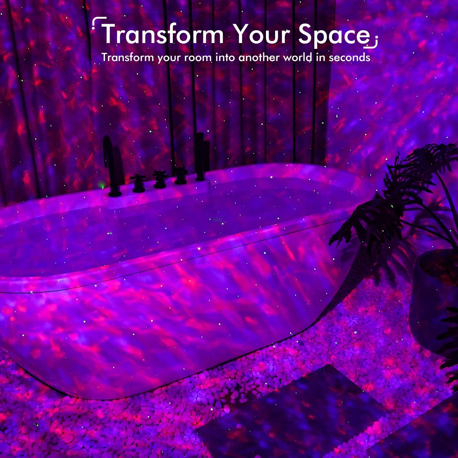 Rossetta Galaxy Projector for Bedroom, Smart App Star Light Projector with Bluetooth Speaker and White Noise, Night Light for Kids Adults Game Room, Home Party, Ceiling, Room Décor