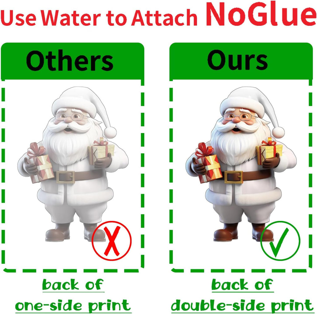 251PCS Christmas Window Clings Stickers for Glass, Xmas Decals Decorations Holiday Snowflakes Santa Snowman Gift and Reindeer Winter Wonderland Decals for Party