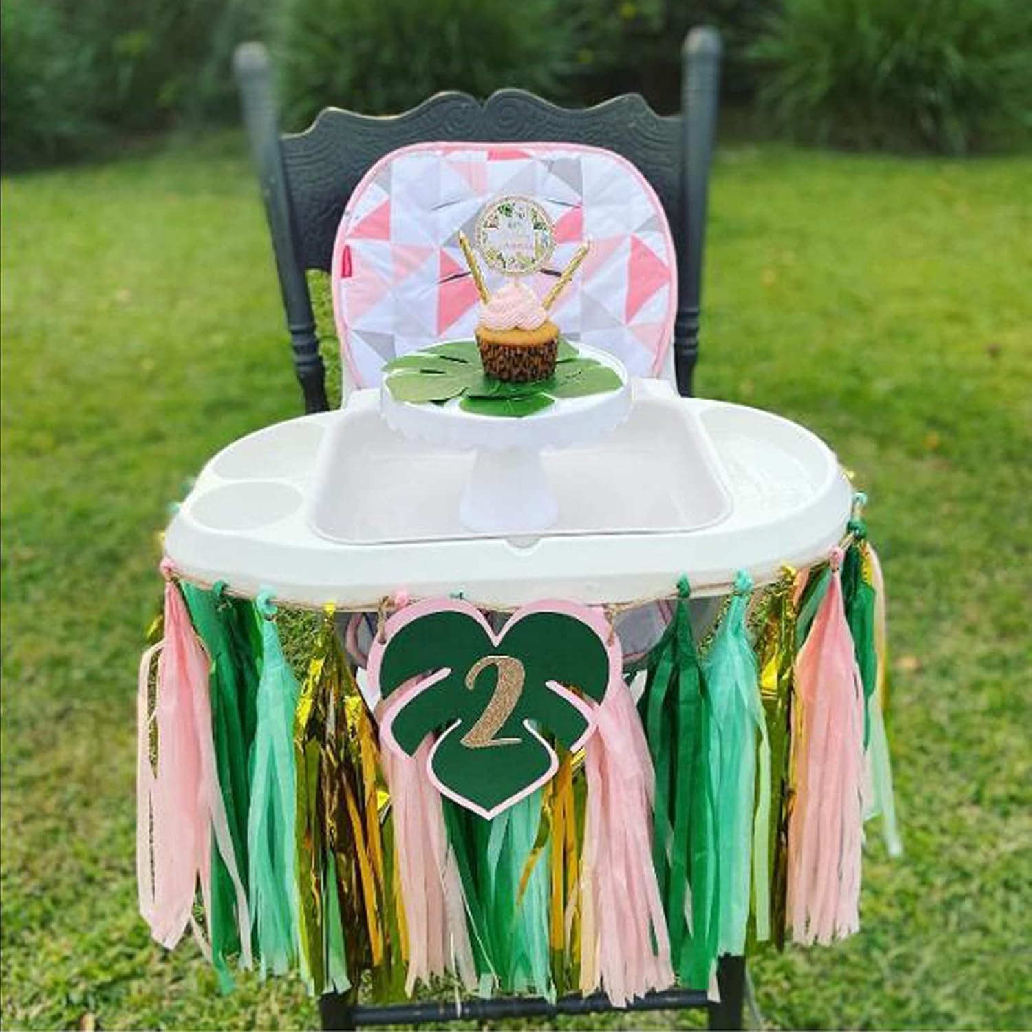 Sage-Green Pink-Gold Party-Decorations Tassel Garland - 20pcs Bachelorette Engagement Baby Bridal Shower Tassels Streamers Rustic Wedding Jungle Birthday Party Spring Decor Panduola