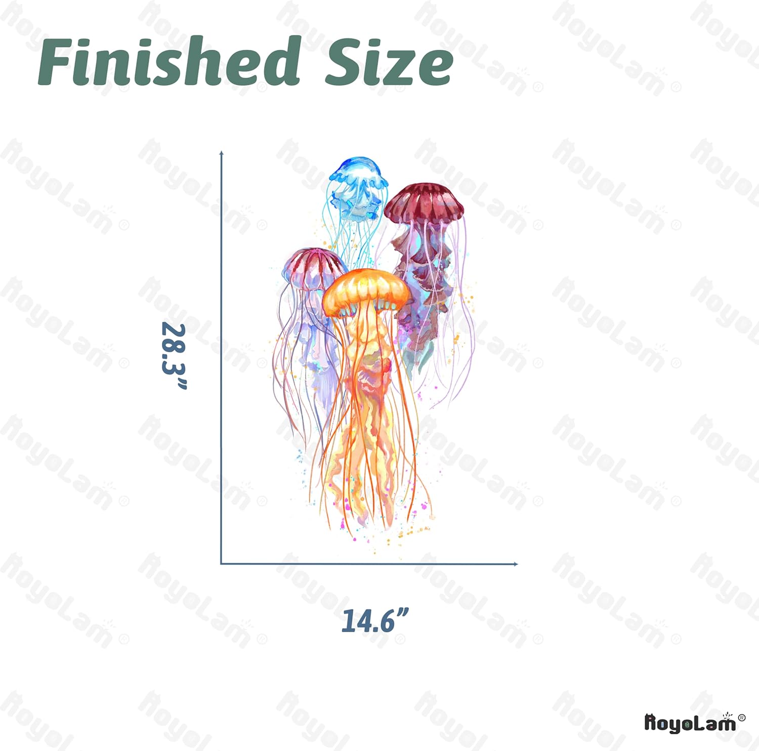 Colorful Beautiful Jellyfishes Wall Decal Nursery Sea Animal Marine Organism Wall Sticker Removable Peel and Stick Waterproof Wall Art Decor Stickers for Kids Baby Classroom Living Room