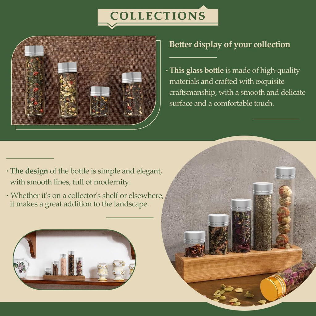 15 pcs 25 ml Glass Storage Jars with Lids,Glass Decorative Bottles(0.84 oz-1.18x2.36 inch)