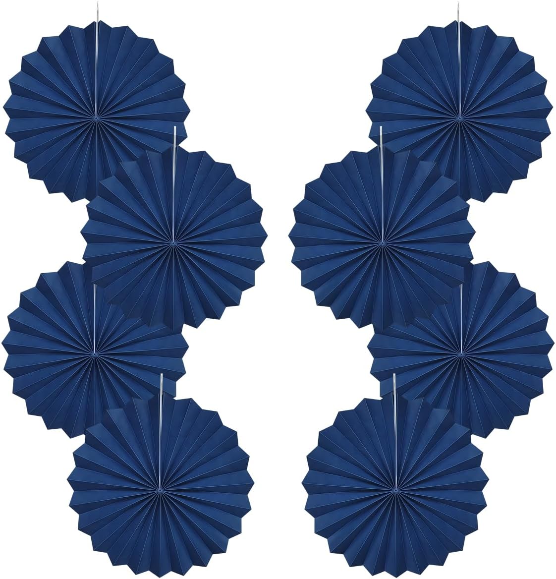 Blue Party Decorations,Blueberry Party Decorations Decorations Party Paper Fans Bulk 12in,Graduation Decoration Classroom Decor, Western Themed Party Decorations 30 Color DIY Set （Deep Blue）