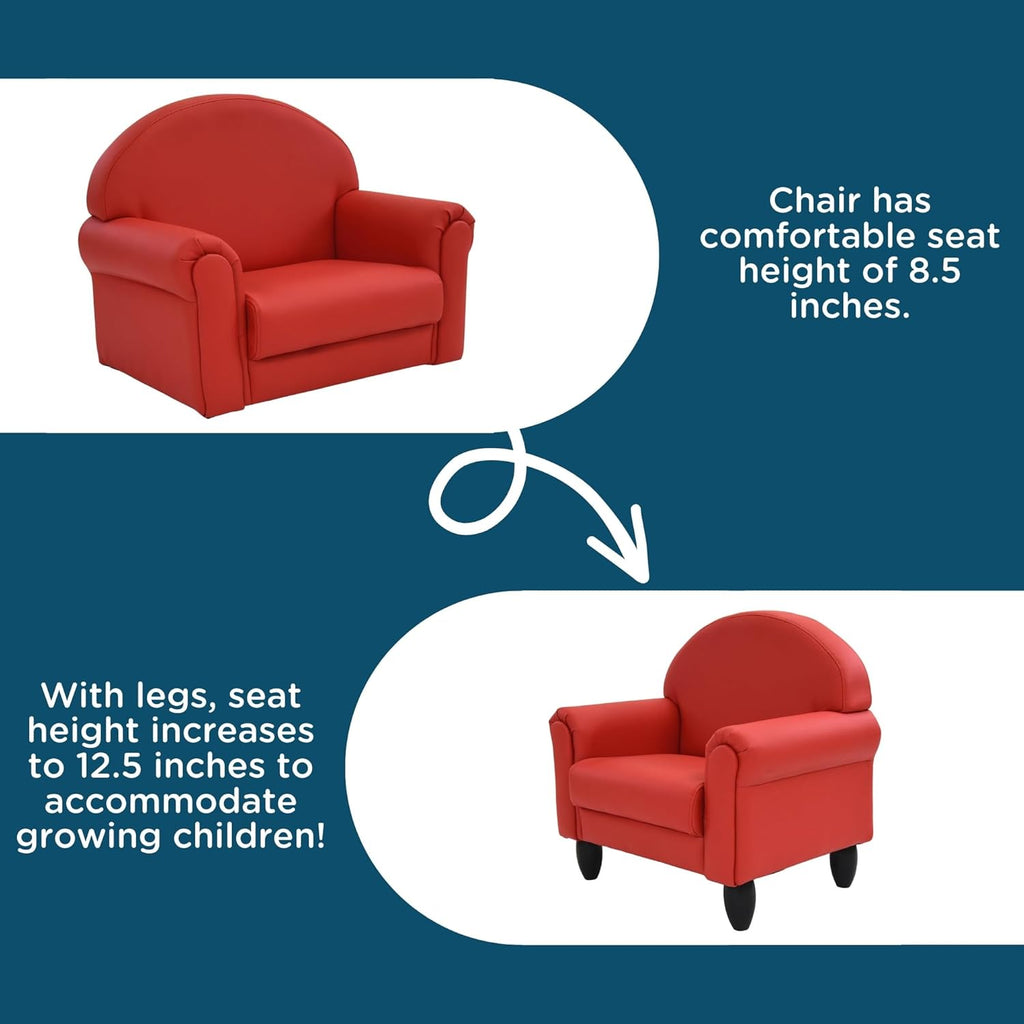 Children's Factory As We Grow Toddler Chair, Red, CF805-196, Flexible Seating for Daycare or Preschool, Kids Reading Chair, Playroom Furniture