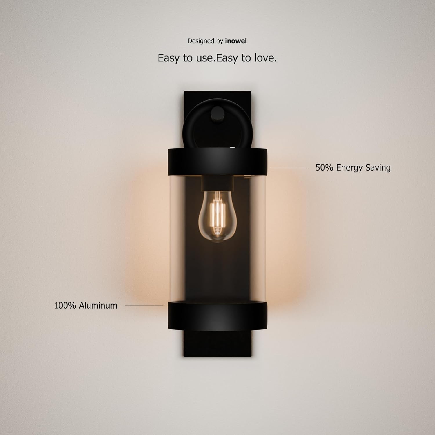 Wall Light Outdoor Lantern with Dusk to Dawn Sensor E26 Bulb (Not Include) Wall Mount Hang Lamp Wall Sconce Lighting Photocell Lights for Porch Front Door Garden IP44 Waterproof Max 28W