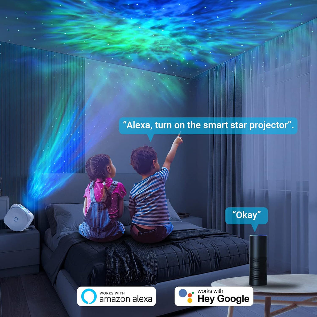 Smart Star Light Galaxy Projector, Home Planetarium Projector, Rotatable Nebula Cloud Stars, DIY Scenes, 24H Timer Modes Starry Projector for Bedroom (Music Control)