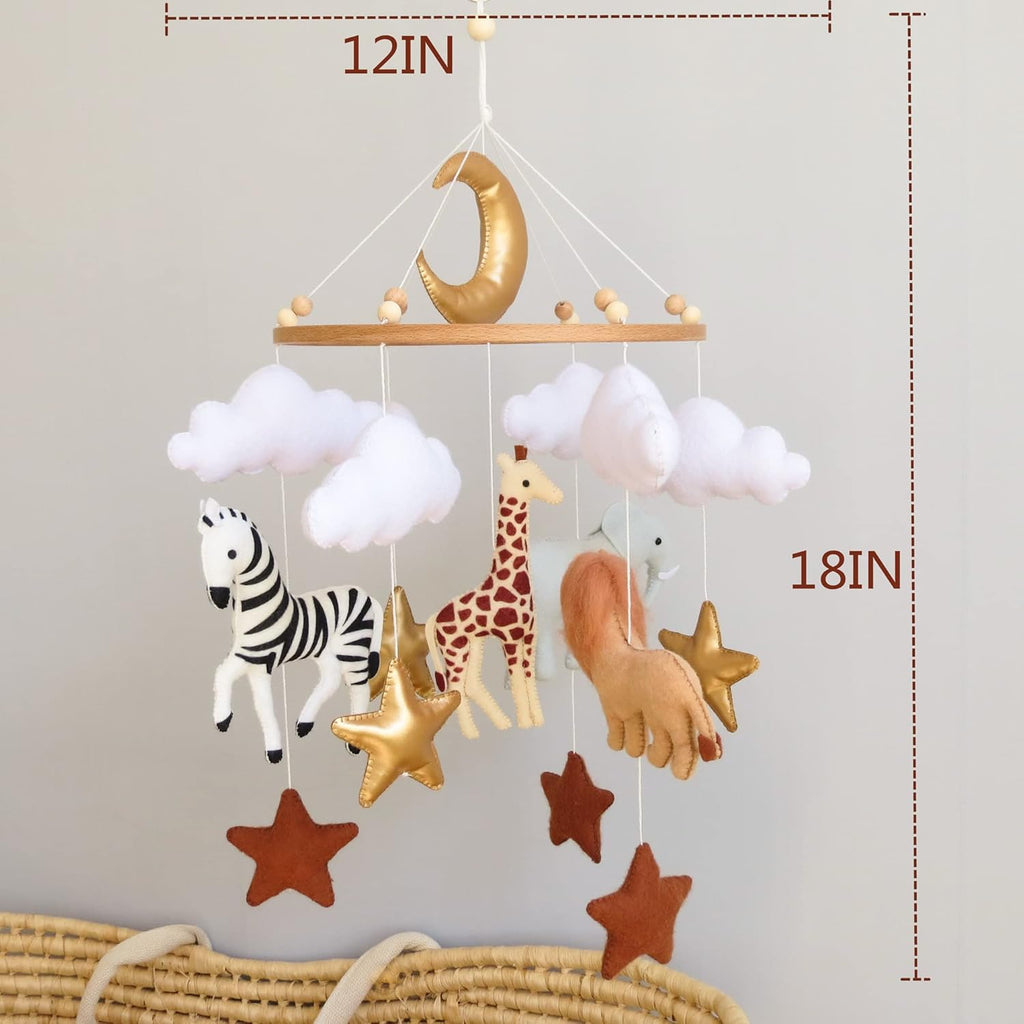 Safari Mobile for Crib Safari Baby Crib Mobile for Boys Girls Animal Baby Mobile for Crib Nursery Mobile for Bassinet
