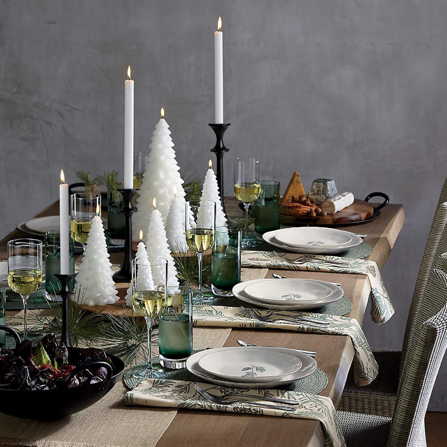 Black Iron Taper Candle Holder - Set of 3 Decorative Candle Stand - Candlestick Holder for Wedding, Dinning, Party