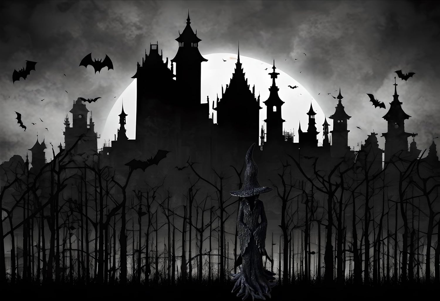 Cracker Barrel Witch Statue,Gothic Witch Statue,Resin Statue, Halloween Decorations Indoor Ornament Figurine (11.8in)