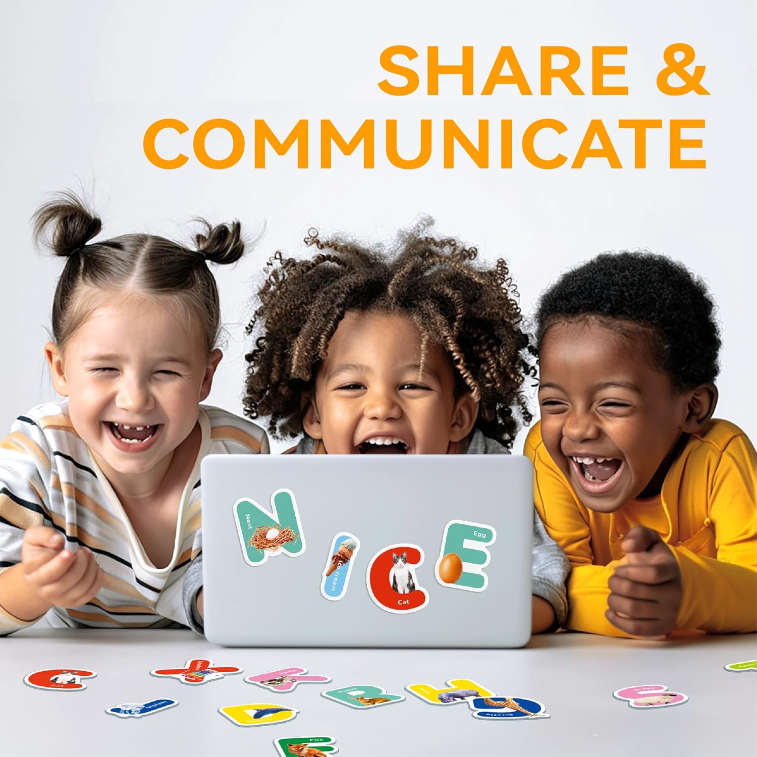 26 PCS Letter Gel Stickers - Thick, Removable Alphabet & Animal Window Clings for Toddlers. Great for Home, Classroom, Nursery Decor and Toddler Animal Party Supplies