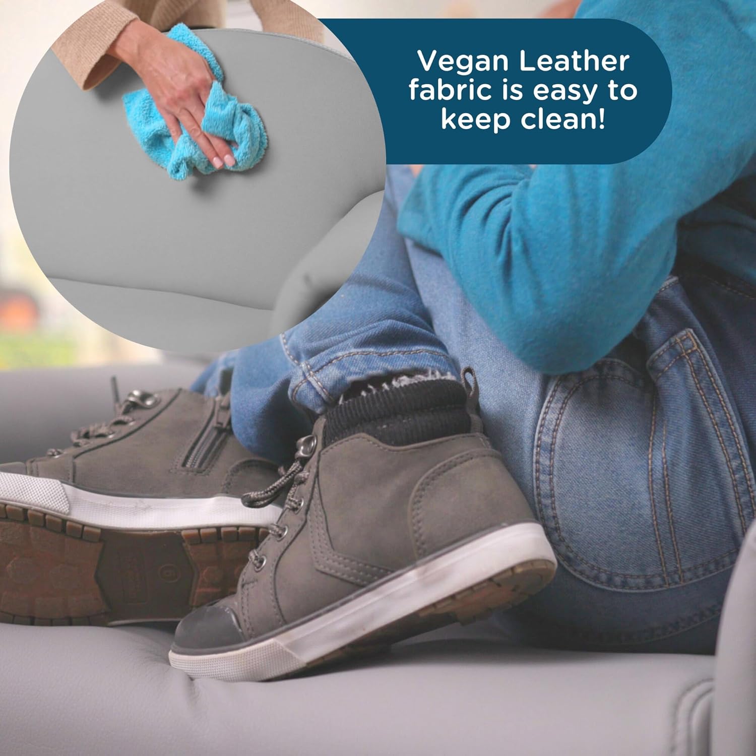 Children's Factory As We Grow Toddler Chair, Flexible Seating for Daycare or Preschool, Kids Reading Couch, Playroom Furniture, Gray