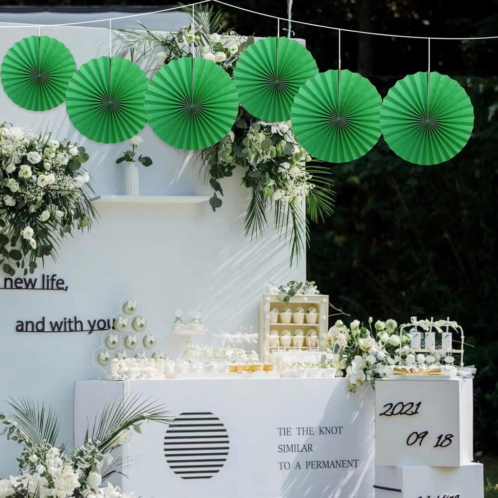 Green Party Decorations,Green Paper Decorations For Party,Tennis Party Decorations Party Paper Fans Bulk 16in,Graduation Decoration Classroom Decor,St Patrick'S Day Decortions 30 Color Diy Set （Green）