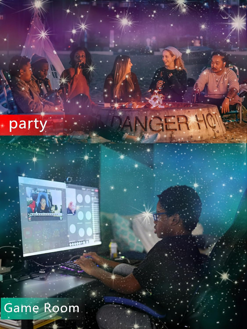 XQBX Dinosaur Egg Galaxy Projector Glow in The Dark Stars for Ceiling Room Decor Aesthetic led Lights for Bedroom Mothers Day Gifts Disco Ball Decor Ceiling Light Fixture Autism Sensory Products