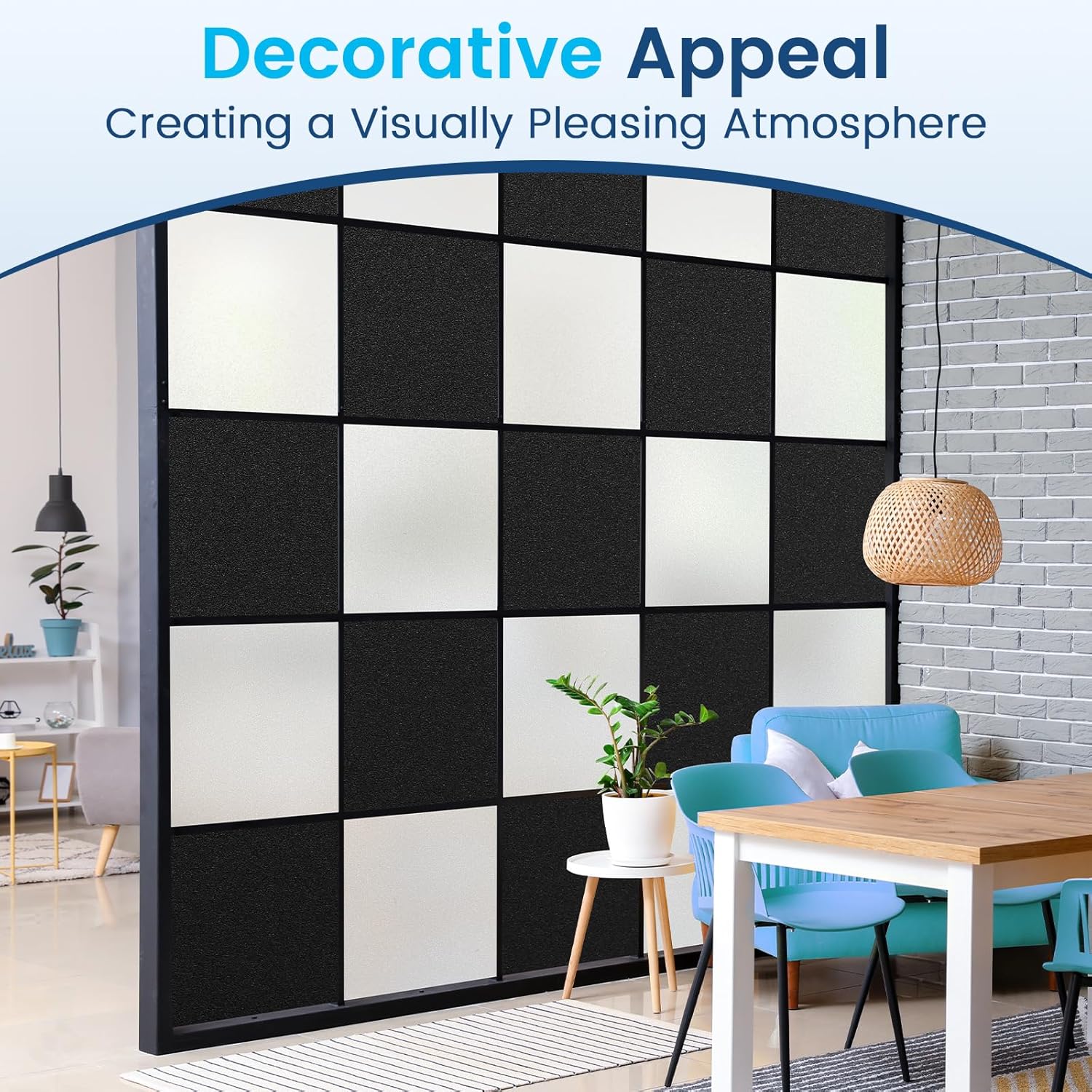 DOWELL Window Privacy Film, Frosted Glass Window Film, Static Cling Non-Adhesive Glass Clings, Sun Blocking Opaque Door Coverings, Reusable Door Sticker for Bathroom Home Office, White, 35.4" x 118"