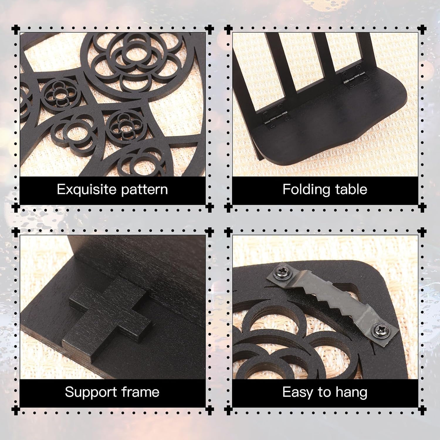 2 Pcs Gothic Sconces Wall Decor - Black Goth Arched Church Wall Art Gothic Home Decor for Living Room, Kitchen, Dining Room (Elegant)