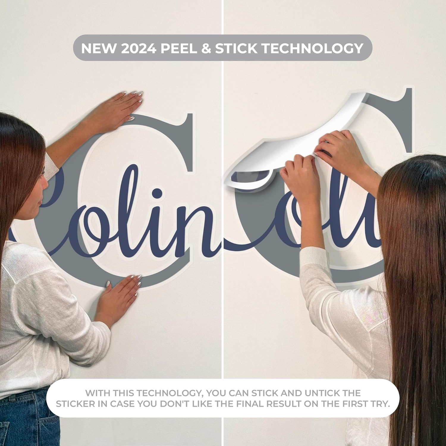 Custom Stickers Name Wall Decor I Personalized Name Sign for Room Decor | Multiple Custom Name & Initial I Decal for Baby Girl Nursery Decor I Nursery Wall Decal for Baby (A. Pink and Blue Sky)