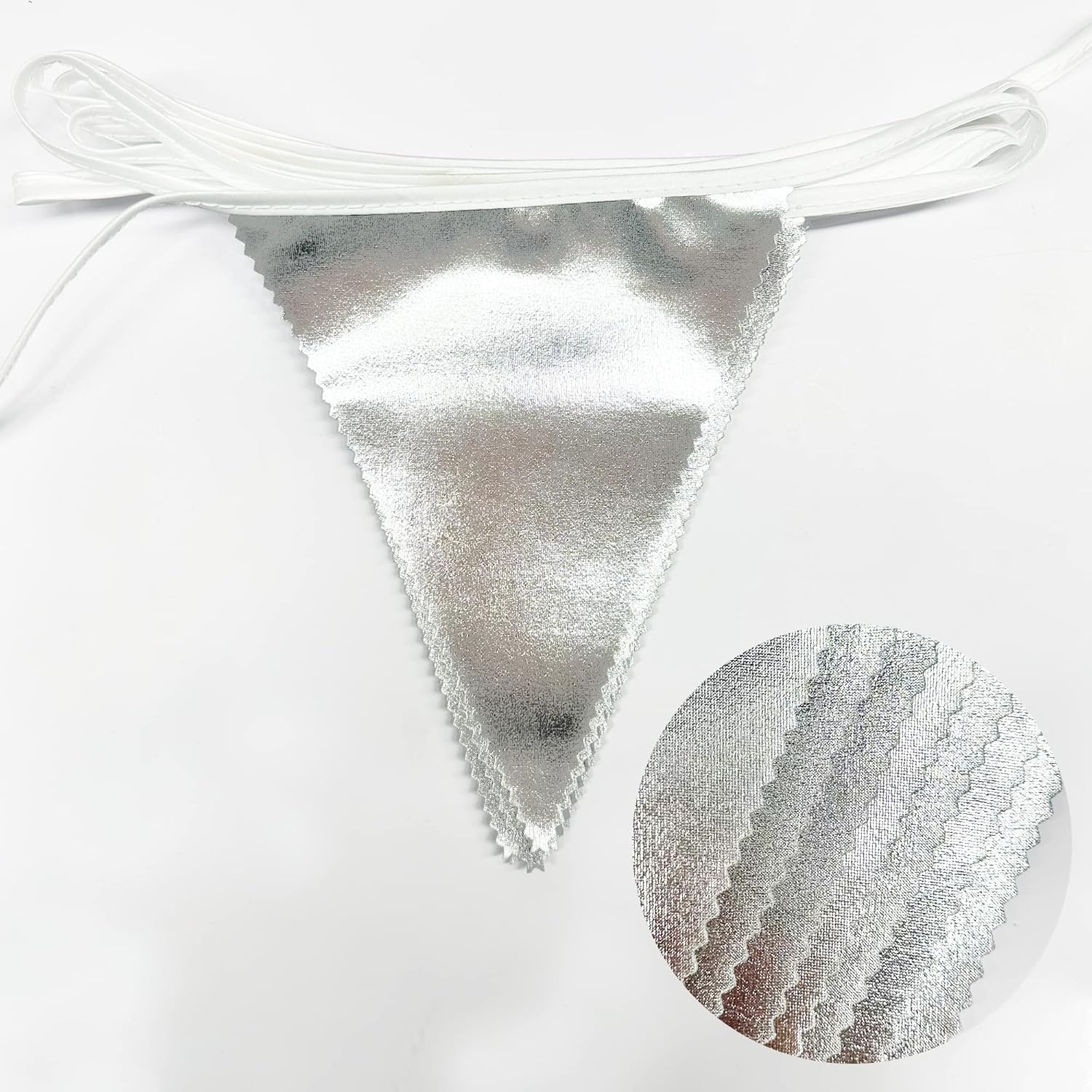 Silver Party Decorations Metallic Fabric Triangle Pennant Banner Silver Flag Bunting Garland for Graduation Birthday Wedding Bridal Shower Anniversary Engagement Bachelorette Party Decoration Supplies