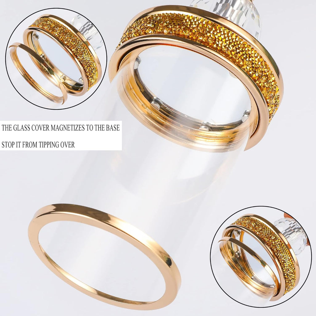 Candle Holder, Pillar Candle Holders, Crystal Candlesticks Holder for Wedding, Parties, Events, Chirstmas,Home Decor, Table Centerpieces CH028D (L)