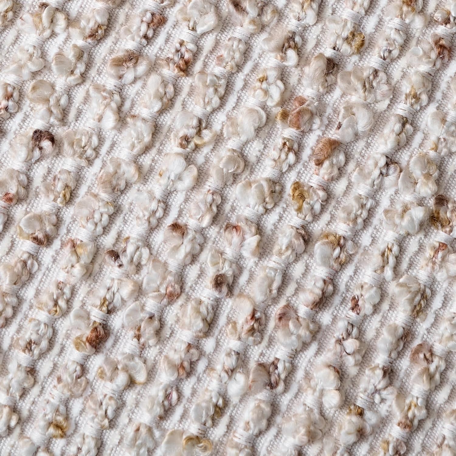 Striped Euro Sham Pillow Covers 26x26 Set of 2 Beige Textured Boucle Chic Morden Boho Accent Farmhouse Square Decorative Couch Throw Pillow Covers for Home Decor Bed Sofa Living Room