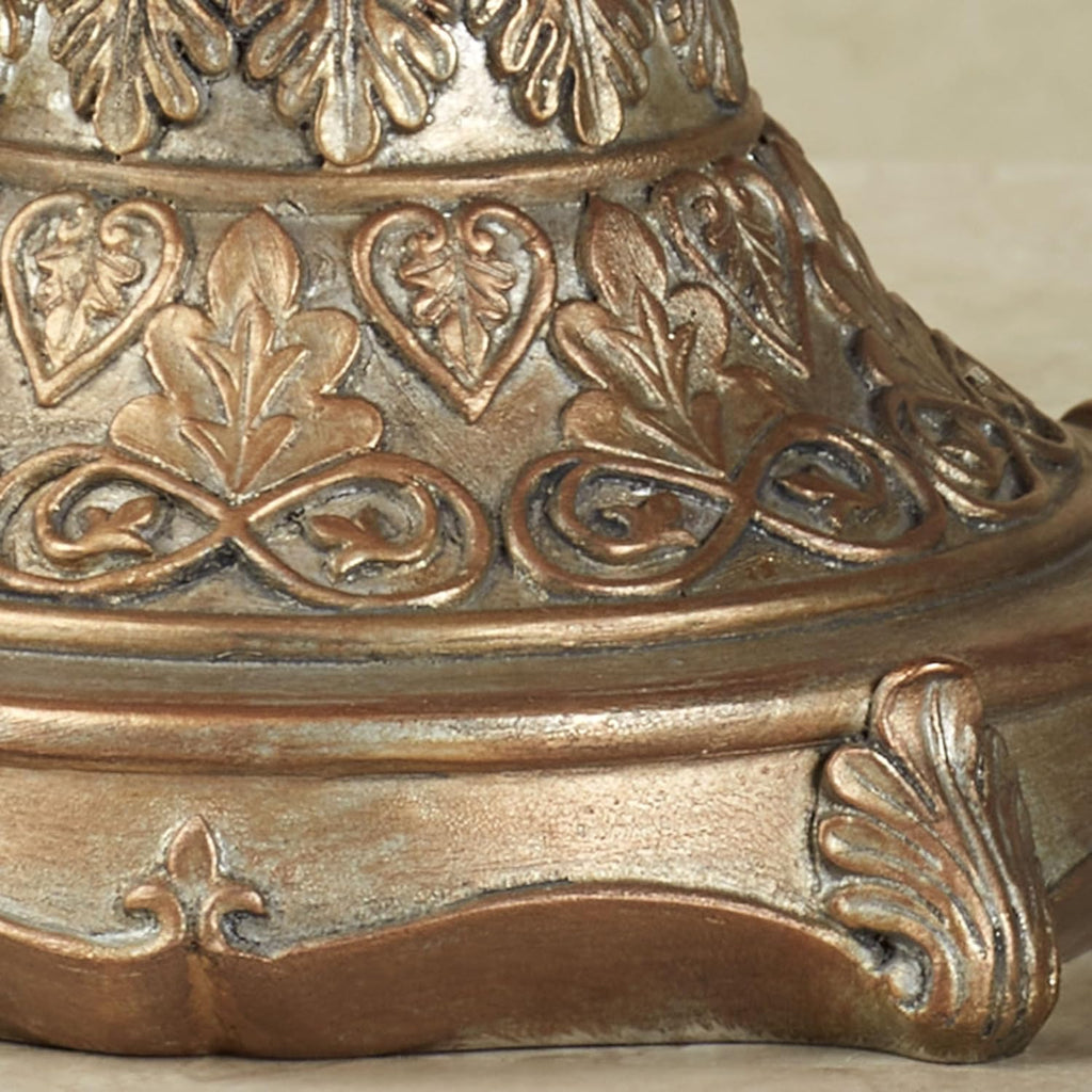 Touch of Class Cambria Cinnabar Marbled Traditional Centerpiece Pedestal Bowl Table Decoration Centerpiece Bowl Only