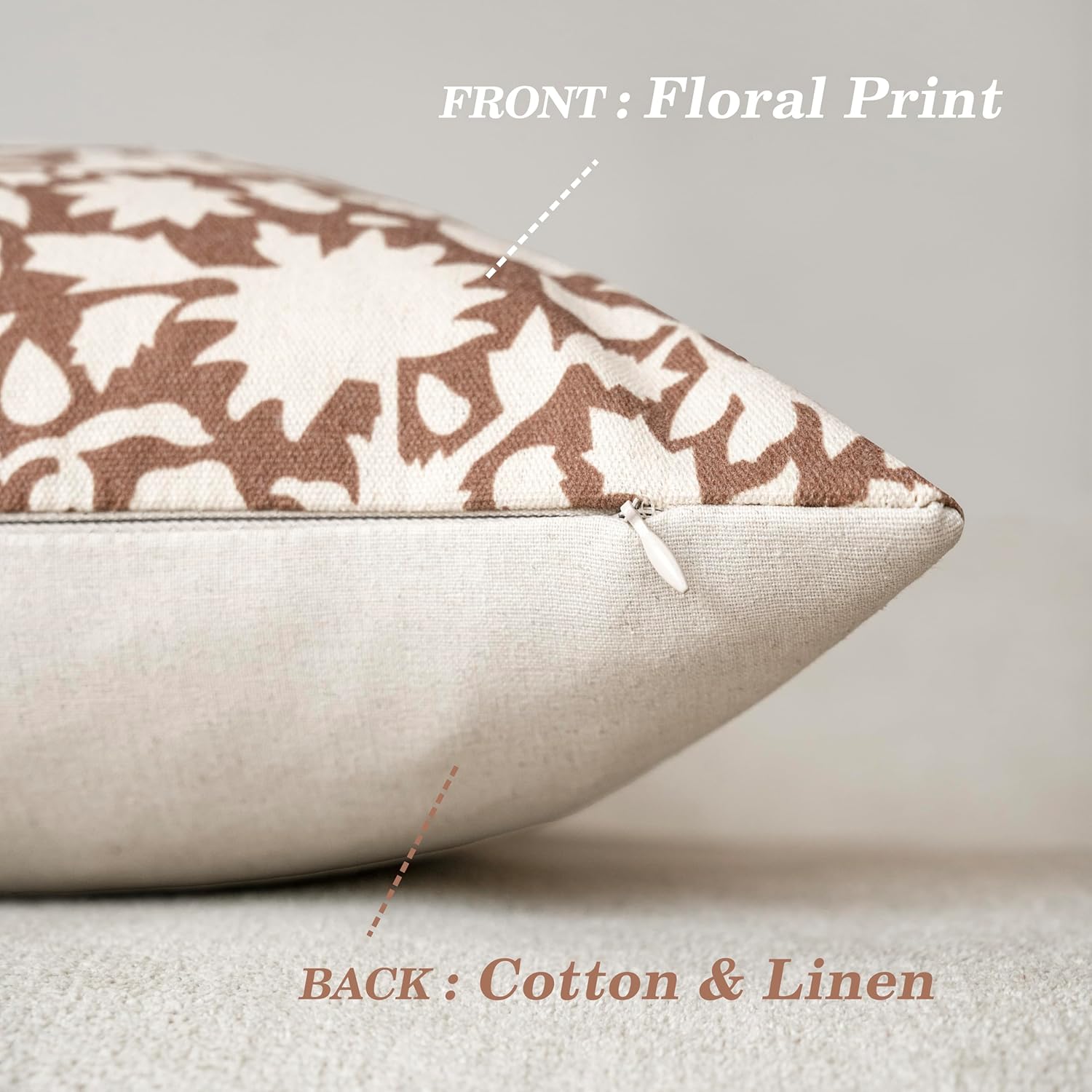 Foindtower Set of 2 Decorative Long Body Lumbar Throw Pillow Covers Accent Farmhouse Cushion Covers Boho Pillowcase for Couch Sofa Bedroom Living Room Home Decor Outdoor,14×36 Inch,Light Orange Brown