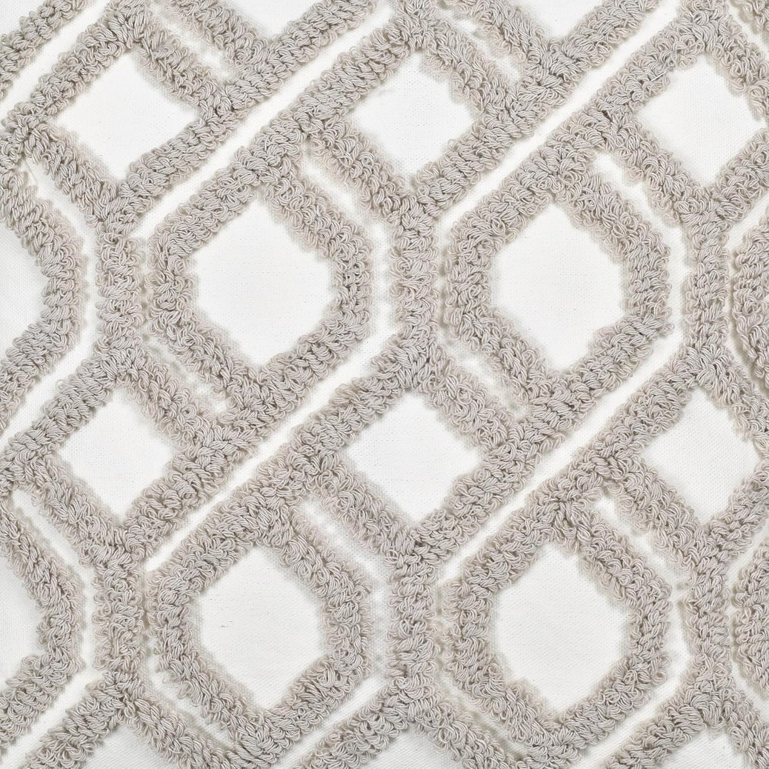 Boho Pillow Covers 18X18 Inch Boho Tufted Throw Pillow Covers Decorative Tassels Cushion Cover Farmhouse Pillow Case for Couch Sofa Bed Living Room Bedroom, Taupe