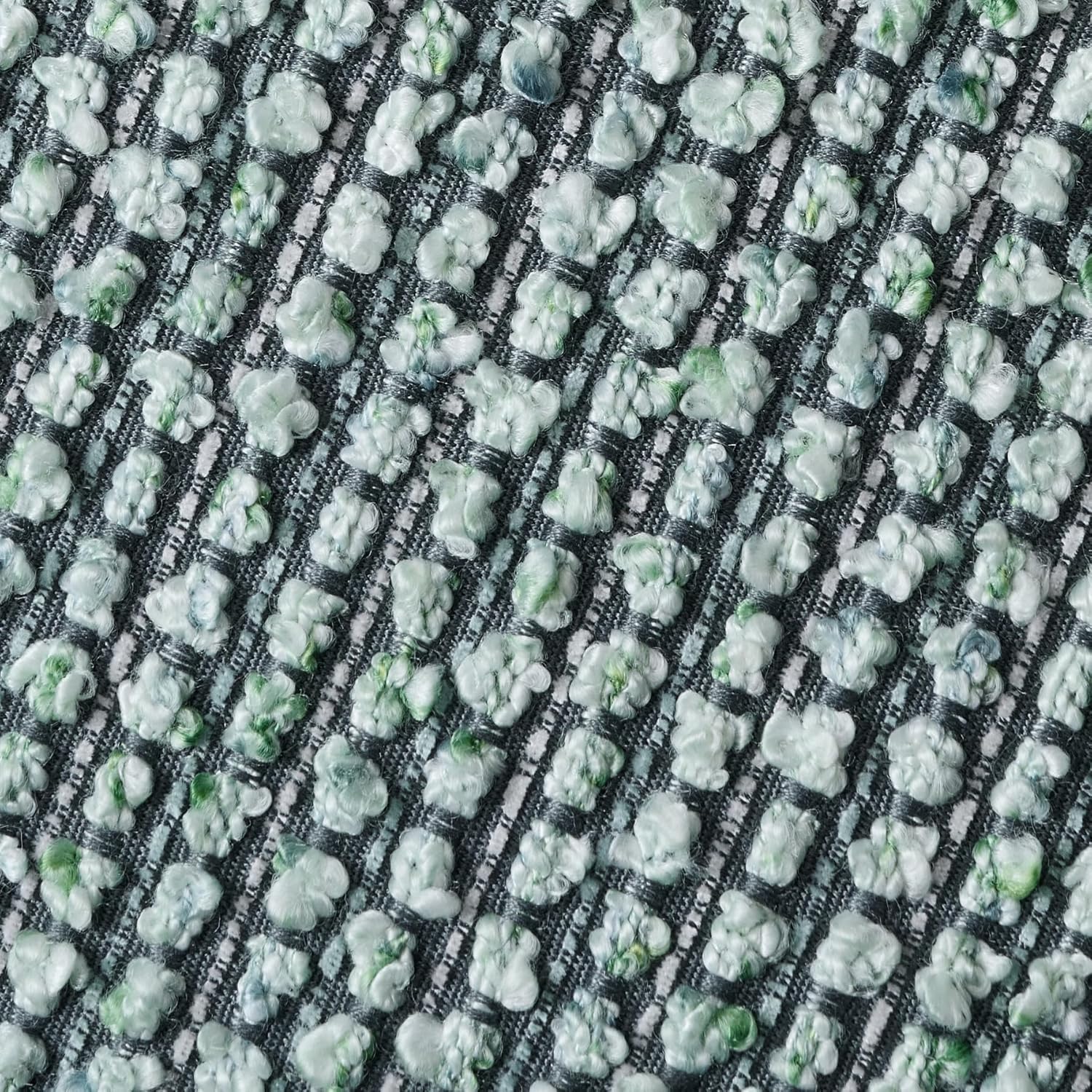 Striped Euro Sham Pillow Covers 26x26 Set of 2 Green Textured Boucle Chic Morden Boho Accent Farmhouse Square Decorative Couch Throw Pillow Covers for Home Decor Bed Sofa Living Room